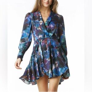Tart Blazer Style Floral Wrap Dress, Size Large